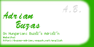 adrian buzas business card